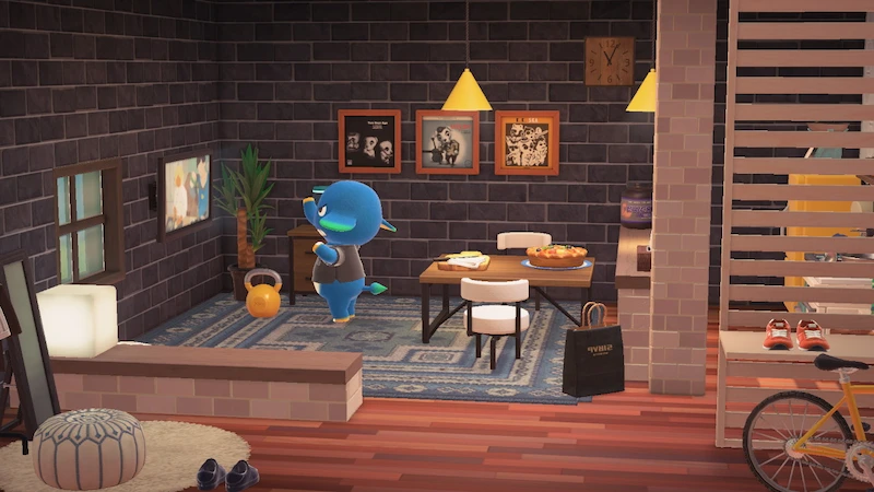 ゾウ住民エックスエル、あつ森ハピパラの別荘インテリア2