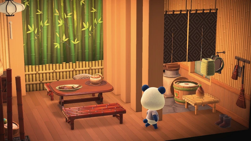 コグマ住民パンタ、あつ森ハピパラの別荘コーディネート