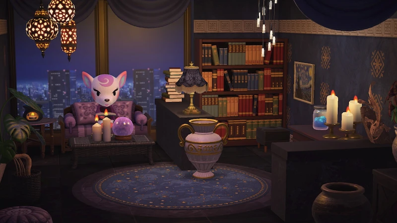 シカ住民ナタリー、あつ森ハピパラの別荘コーディネート