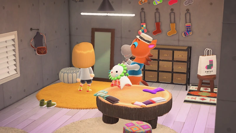 ウマ住民サブレ、あつ森ハピパラの別荘インテリア2