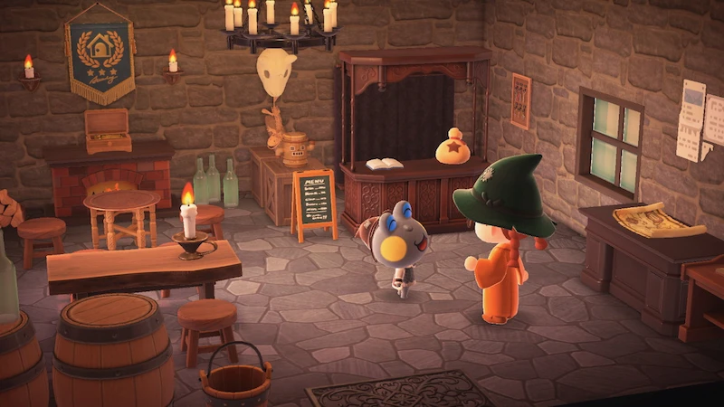 カエル住民ストロー、あつ森の別荘コーディネート2