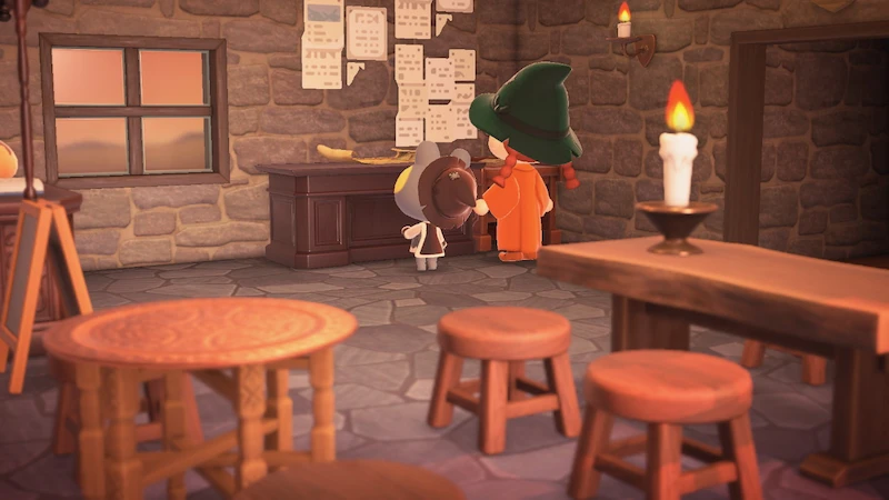 カエル住民ストロー、あつ森の別荘コーディネート3