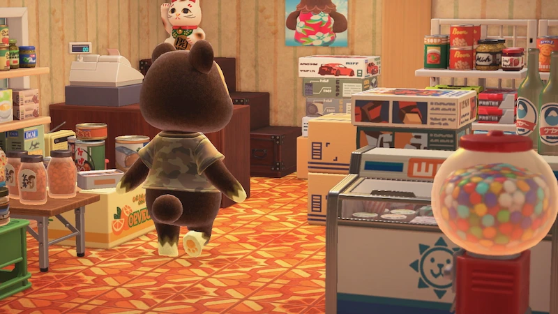 クマ住民ダイク、あつ森ハピパラの別荘コーディネート