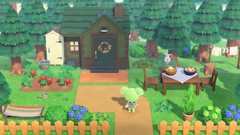 コアラ住民オズモンド、あつ森ハピパラの別荘コーディネート2