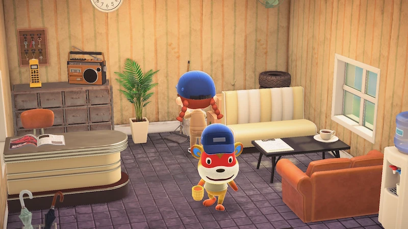 サル住民エテキチ、あつ森ハピパラの別荘コーディネート