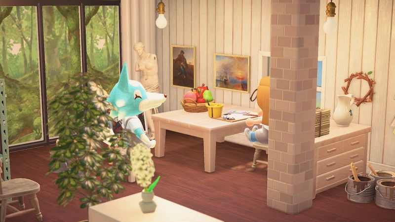 オオカミ住民リリィ、あつ森ハピパラの別荘インテリア2