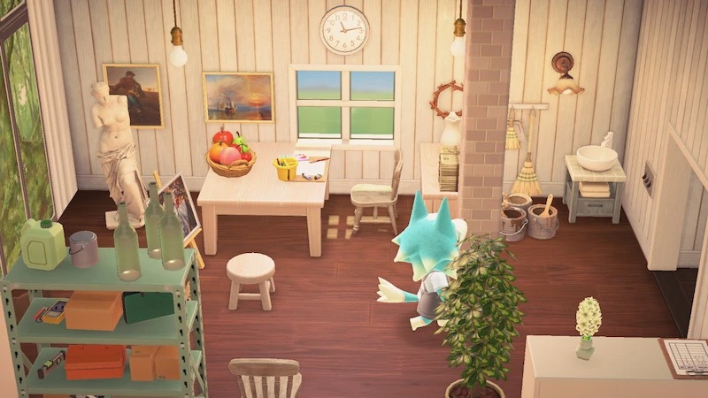 オオカミ住民リリィ、あつ森ハピパラの別荘インテリア3