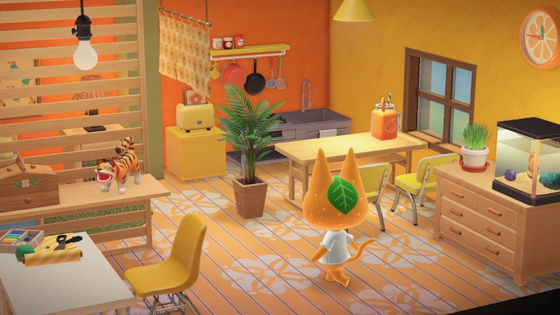 ネコ住民ヒャクパー、あつ森の別荘インテリア