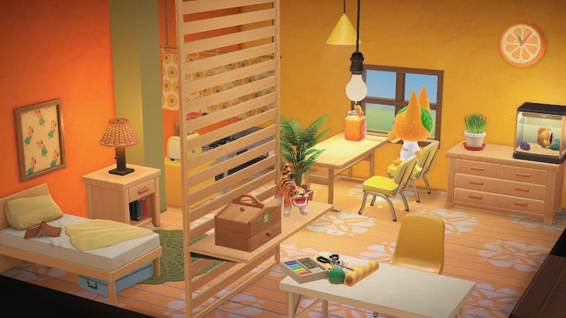 ネコ住民ヒャクパー、あつ森の別荘インテリア2