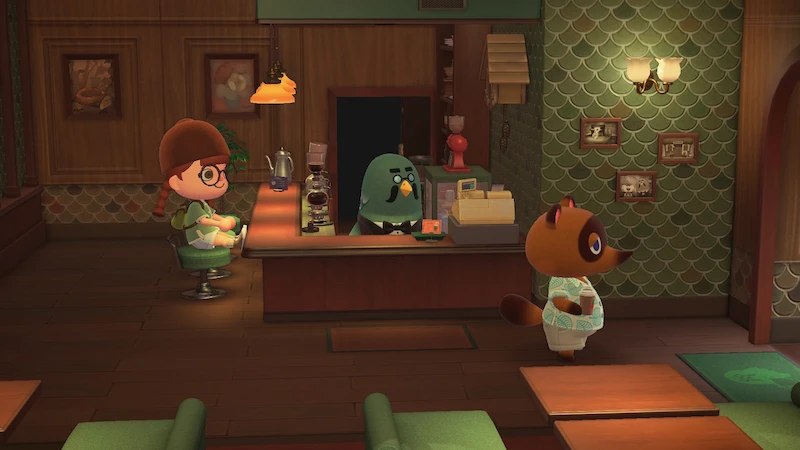 たぬきち、ハトの巣にて