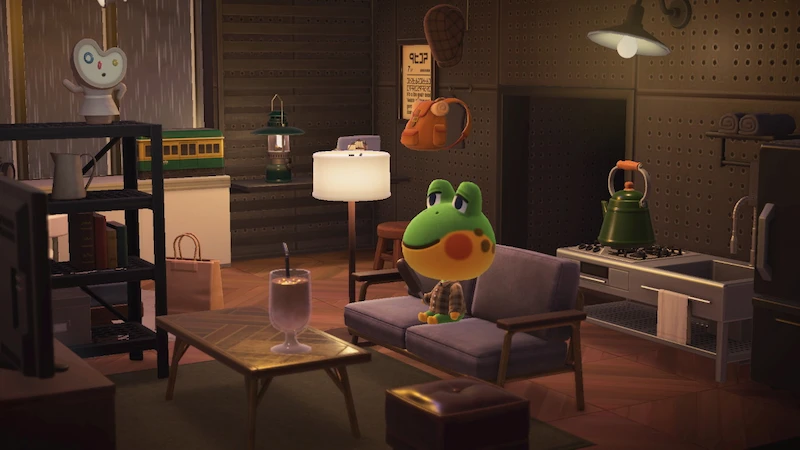 カエル住民ヘンリー、あつ森ハピパラの別荘インテリア2