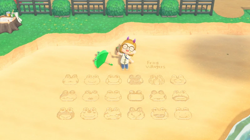 あつ森カエル住民のキャラクターマイデザイン